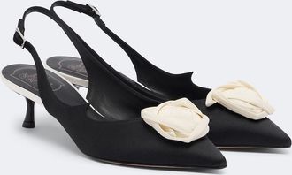 Roger Vivier Rose Vivier satin slingback pumps