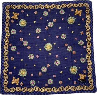 Celine Pre-owned Silk Scarf - - Pre-owned - Donna - Blu - ONE SIZE