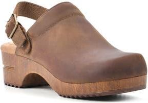 White Mountain White Mountain Being Buckled Leather Clog in Brown/Leather at Nordstrom Rack, Size 6.5