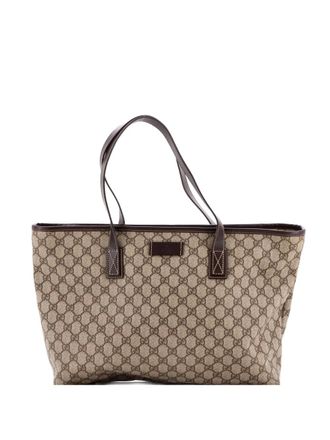 Gucci Plus GG Coated Canvas with Leather Medium tote bag - Brown