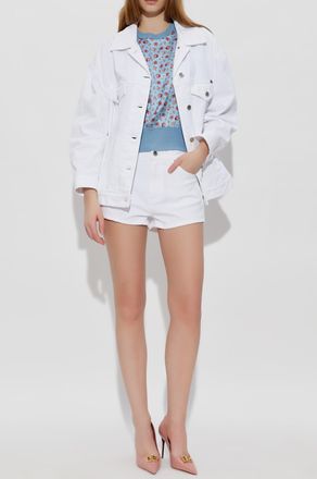 Dolce & Gabbana Silk Vest With Floral Motif, Womens, Blue