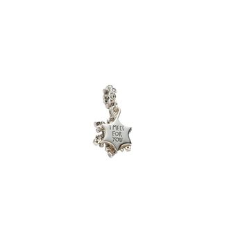 Pandora Opalescent Snowflake Double Dangle Charm - female - Pandora - Bracelets - White - ONE SIZE - Accessories