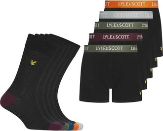 Lyle & Scott Geschenkset voor heren (Set van 10) (Zwart)