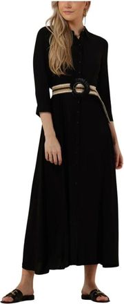 Y.A.S Lange Overhemdjurk - Dames - Shirt Kleedjes - Zwart - XS - Kleedjes