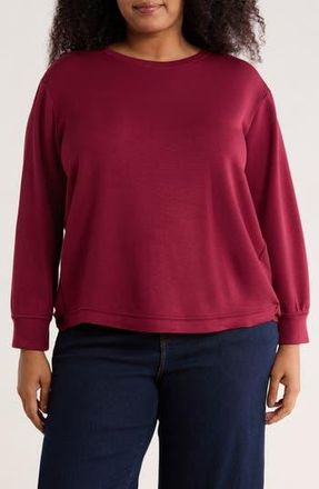 Grace Elements Mixed Media Top in Zinfandel at Nordstrom Rack, Size 1 X