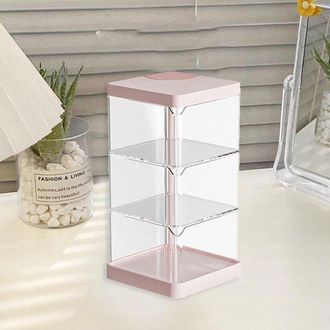 OEM Organizador De Maquillaje Giratorio De 360&deg;, Organizador De Joyas Transparente De 4 Niveles