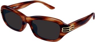 Balenciaga BB0471SK Asian Fit 005 Womens Sunglasses Brown Size 55