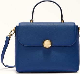 Furla Moonlight Top Handle S Indigo Night Calf Leather Woman