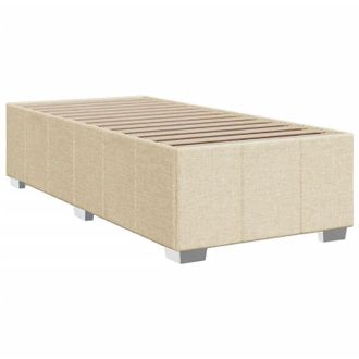 vidaXL Estructura De Cama Sin Colch&oacute;n Tela Crema 90x190 Cm Vidaxl