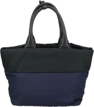 Prada Pre-owned Convertible dubbele tote - Dames - Vintage Shopper - Blauw - ONE Size - Nylon - Vintage