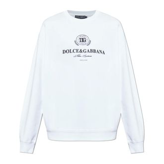 Dolce & Gabbana Heren, Sweatshirts & Hoodies, Wit, Maat: 2XL Katoen