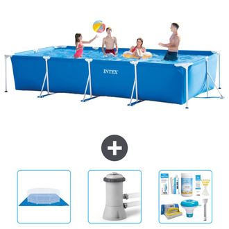 Intex Piscina Con Estructura Rectangular - 450x220x84 Cm - 6-piezas S21260