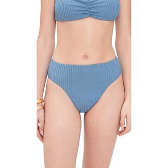 L*Space L*Space Savannah Bikini Bottom Women Baltic Ribbed High Waisted Beach JDM2533