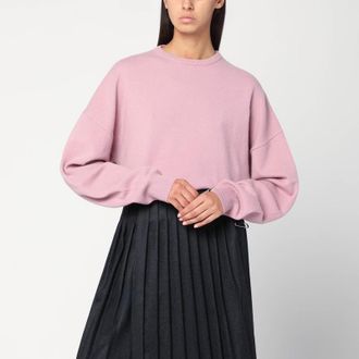 Extreme Cashmere Pink cashmere crew neck sweater