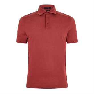 HUGO BOSS Heren Paino Effen Polo Shirt (Bruin)