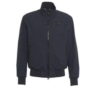 Blauer Light Jackets, male, Blue, Size: L Anson Bomber Jacket