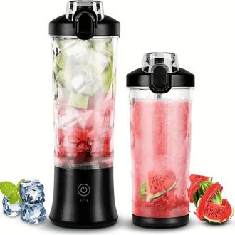 OEM Nueva Licuadora De Gran Capacidad (600 Ml) Con Trituradora De Hielo Multifuncional Y Batidora De Frutas, Recargable Y Port&aacute;til