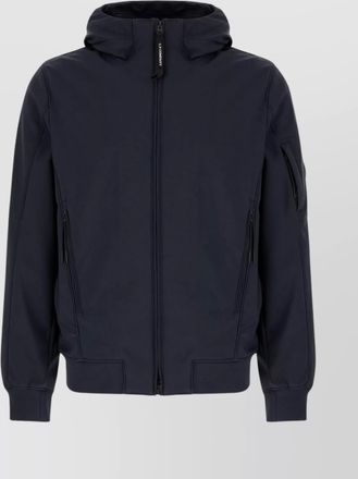 C.P. Company hooded ribbed zip pockets jacket