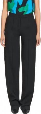 Ferragamo Womens High Waisted Wool Trouser In Black