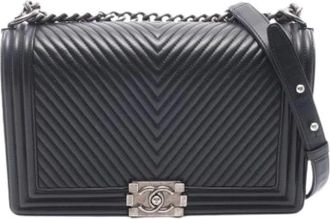 Chanel Pre-owned Shoulder Bag - Dames - Vintage Schoudertas - Zwart - ONE Size - Leer - Vintage