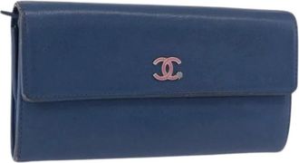 Chanel Pre-owned Portafoglio Lungo - - Pre-owned - Donna - Blu - ONE SIZE