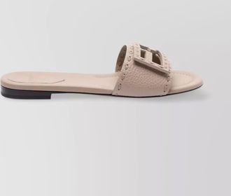 Fendi textured strap flat sole sandals