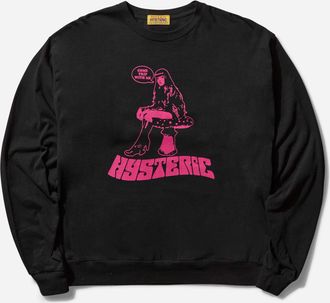 Hysteric Glamour Women s Come Trip With Me Crewneck Sweatshirt Black