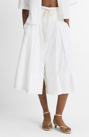 Vince Full Cotton Midi Skirt in Optic White at Nordstrom Rack, Size Large