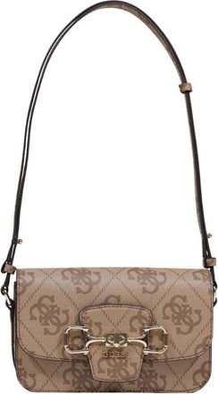 Guess Janie Logo Cnvrtbl Xbody Flap - Dames - Schoudertassen - Beige - ONE Size - Tassen
