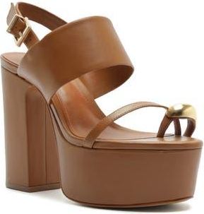 Schutz Mandy Slingback Platform Sandal in Miele at Nordstrom Rack, Size 9.5
