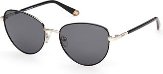 Skechers SE00155 Polarized 01D Womens Sunglasses Black Size 54