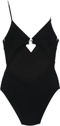 Zimmermann V-Neck Cutout Swimsuit - Black