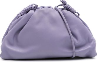 Bottega Veneta Womens Pouch Drawstring Clutch - Lilac Leather - One Size
