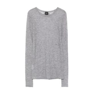 Pinko Pico Truien - Dames - Ronde hals truien - Grijs - M - Wol - Truien & Vesten