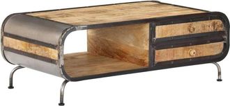 vidaXL Vidaxl - Mesa de centro madera maciza de mango 100x50x35 cm
