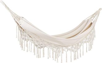 Beliani Hamaca algodón beige