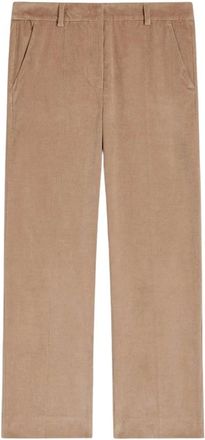 Max Mara Broeken, Dames, Beige, S, Katoen, Marruca Velvet Broek