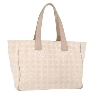 Chanel Pre-owned Nylon Tote Bag - Dames - Vintage Shopper - Roze - ONE Size - Nylon - Vintage