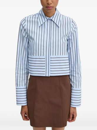Day Birger Et Mikkelsen striped pattern top - women - Cotton/Viscose - 34 - Blue