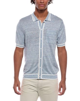 Onia Linen Knit Button Down Shirt