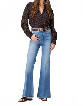 Paige Charlie Flare Jeans In Gabriella Distressed