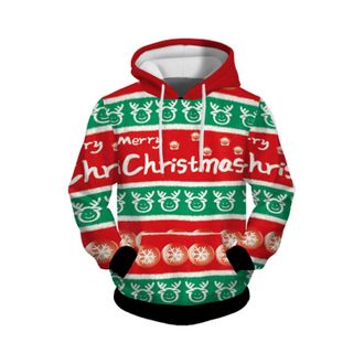 Generic Mens Christmas Hoodie UK Novelty Funny Xmas Sweatshirt Drawstring Hooded Jumpers Long Sleeve Pullover Hoodies Sweaters Ugly Christmas Hoodies for Men