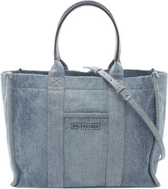 Balenciaga Pre-owned Tote Bags, female, Blue, Size: ONE SIZE Pre-owned Denim balenciaga-bags