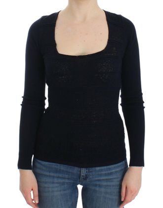 Ermanno Scervino Knitted Wool Stretch Sweater Womens Top