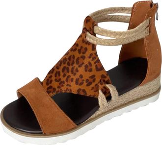 Generic Sandals Womens Summer Flat Beach Shoes Womens Elegant Non-Slip Round Toe Retro Boots Sandals Open Heels Slippers Womens Sandals Buckle Straps Summer S