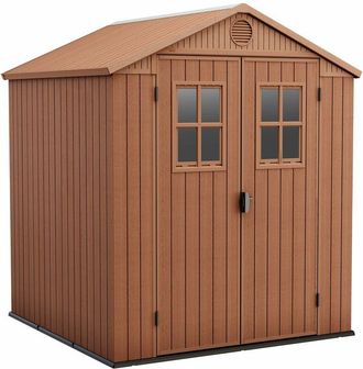 Keter Casetta da Giardino Porta Attrezzi 190x183x221 cmin Evotech+ Keter Darwin 6x6 Marrone