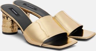 Givenchy Tape 65 mirrored leather mules