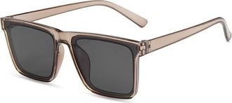 Generic Large Frame Mens Outdoor Sunglasses Vacation Womens Sports Commuter Sun Glasses(Grey)