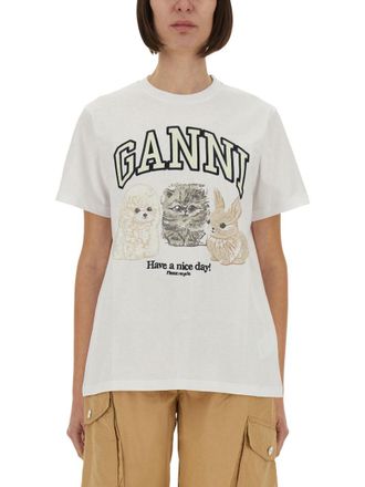 Ganni Relaxed Fit T Shirt