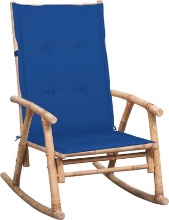 vidaXL Silla Mecedora Con Coj&iacute;n Bamb&uacute; Vidaxl